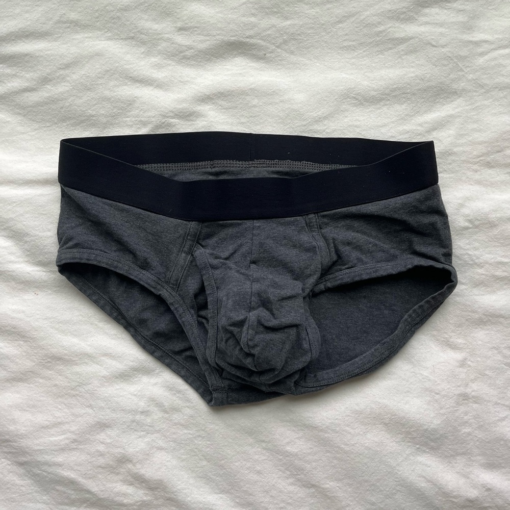 Pact Gray Briefs with Contoured Pouch